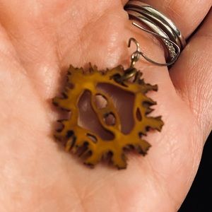Carved Wood Earrings